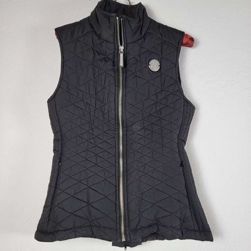 Noel Asmar Womens Sonoma Horse Park Koa Quilted Vest XS Black Packable Zip Up